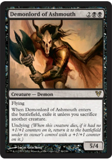 (英)【Foil】灰口の悪魔王 / Demonlord of Ashmouth【AVR】 No.096