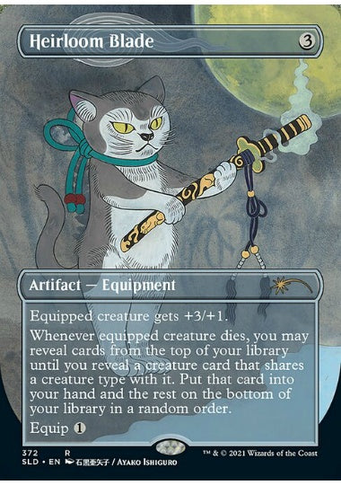 (英)【Foil】先祖伝来の宝刀 / Heirloom Blade【SLD】Purrfection No.372