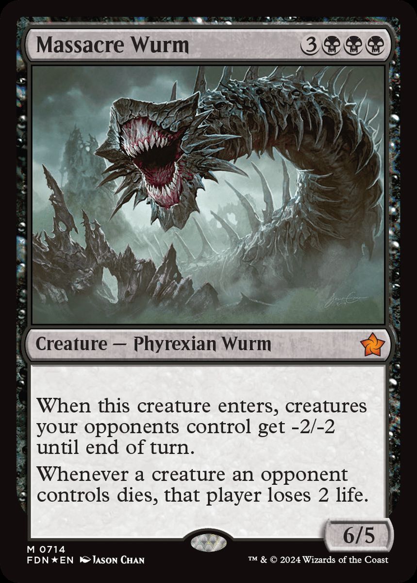 (英)【Foil】虐殺のワーム / Massacre Wurm【FDN】Starter Collection収録 No.714