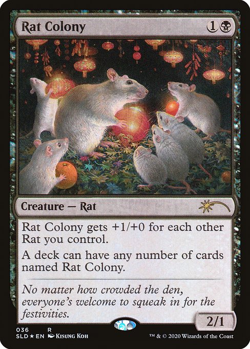 (英)【Foil】ネズミの群棲 / Rat Colony【SLD】Year of the Rat No.036