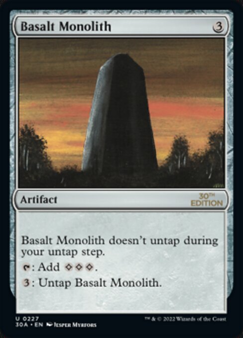 (英)玄武岩のモノリス / Basalt Monolith【30A】 No.227 ※トーナメントで使用することはできません。
