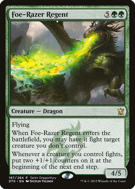 (英)仇滅の執政 / Foe-Razer Regent【DTK】 Tarkir Dragonfury プレリリースプロモ No.187