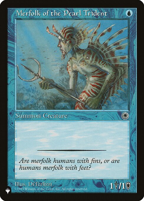 (英)真珠三叉矛の人魚 / Merfolk of the Pearl Trident【POR】 PWシンボル付き再販 No.060