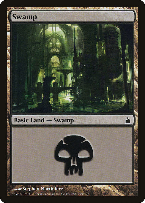 (英)【Foil】沼 / Swamp【RAV】 No.295