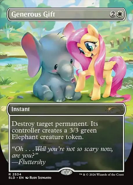 (英)【Foil】過大な贈り物 / Generous Gift★ボーダーレス★ 【SLD】 Secret Lair My Little Pony: Friendship Is Magic No.2534