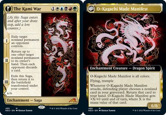(英)【Foil】神の乱 / The Kami War - 顕現した大口縄 / O-Kagachi Made Manifest ★拡張枠★ 【NEO】 No.489