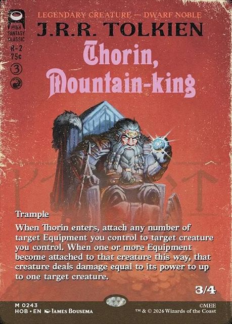 (英)【Foil】山の王、ソーリン / Thorin, Mountain-king ★ショーケース枠★(「ブックカバー・カード」) 【HOB】 No.243
