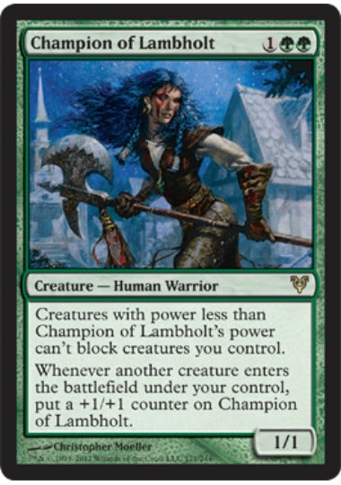 (英)【Foil】ラムホルトの勇者 / Champion of Lambholt【AVR】 No.171