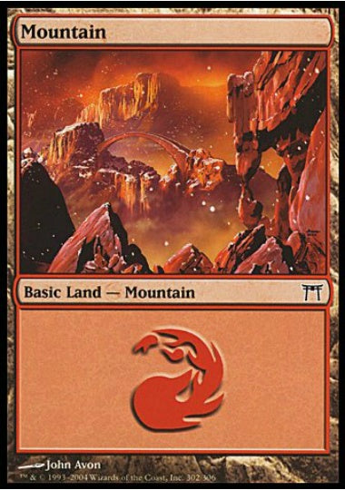 (英)【Foil】山 / Mountain【CHK】 No.302