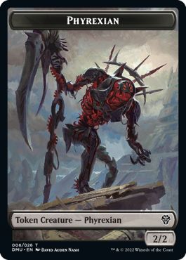 (英)ファイレクシアントークン / Phyrexian Token【DMU-TOKEN】 No.008
