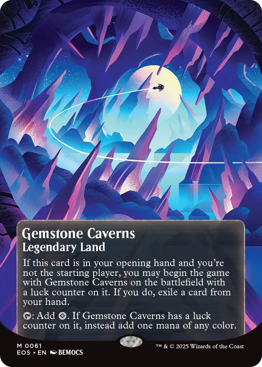 MTG 宝石の洞窟 ボーダーレス英語版① 英)宝石の洞窟 / Gemstone Caverns ☆ボーダーレス☆(「星景ポスター