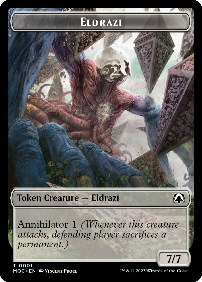 (英)エルドラージトークン / Eldrazi Token No.001 - 天使トークン / Angel Token【MOC-TOKEN】 No.004