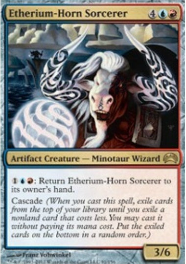 (英)エーテリウム角の魔術師 / Etherium-Horn Sorcerer【PLANE2012】 No.091