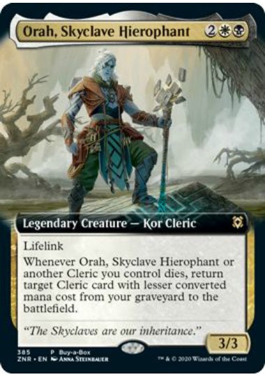 (英)【Foil】スカイクレイブの秘儀司祭、オラー / Orah, Skyclave Hierophant【ZNR】BOX購入プロモ No.385