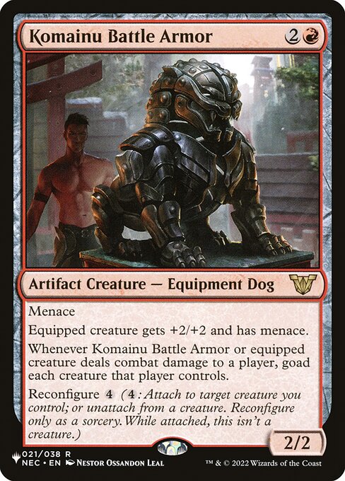 (英)狛犬の戦鎧 / Komainu Battle Armor【SLD-C24】 Secret Lair Commander Deck: Raining Cats and Dogs No.022