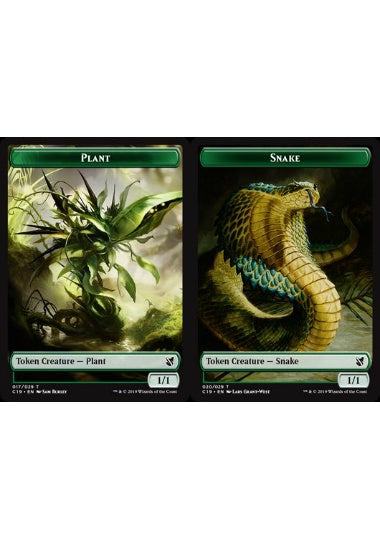 (英)植物トークン / Plant Token No.017 - 蛇トークン / Snake Token【C19-TOKEN】 No.020