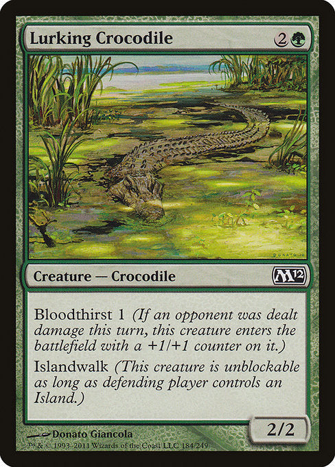(英)【Foil】隠れ潜む鰐 / Lurking Crocodile【M12】 No.184