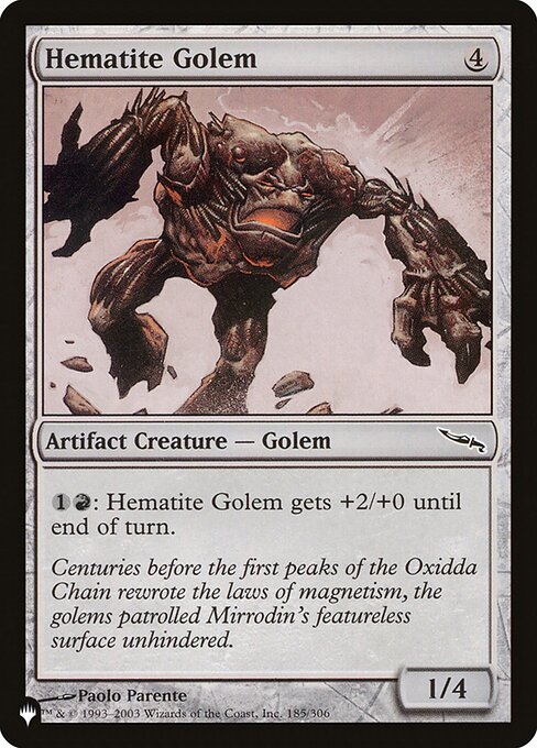 (英)ヘマタイトのゴーレム / Hematite Golem【MRD】 PWシンボル付き再販 No.185