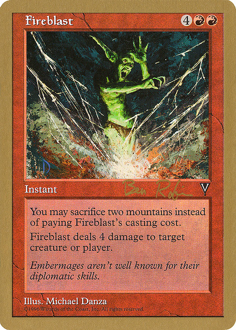 (英)火炎破 / Fireblast【WC98】 World Championship Decks 1998 Ben Rubin 金枠 No.046