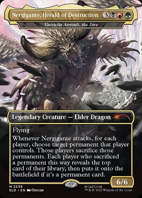 (英)【Foil】破滅の使者ネルギガンテ - Nergigante, Herald of Destruction[暴虐の龍、アスマディ / Vaevictis Asmadi, the Dire]【SLD】 Secret Lair x Monster Hunter: The Monsters No.2239