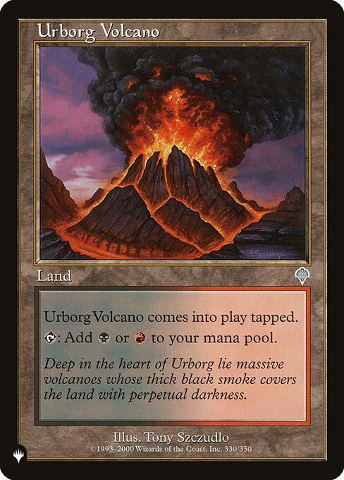 (英)アーボーグの火山 / Urborg Volcano【INV】 PWシンボル付き再販 No.330
