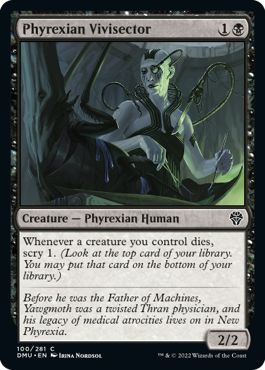 (英)【Foil】ファイレクシアの生体解剖者 / Phyrexian Vivisector【DMU】 No.100