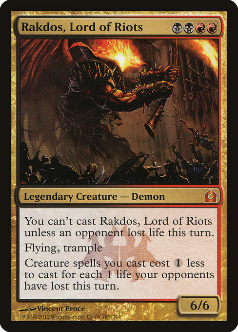 (英)【Foil】暴動の長、ラクドス / Rakdos, Lord of Riots【RTR】 No.187