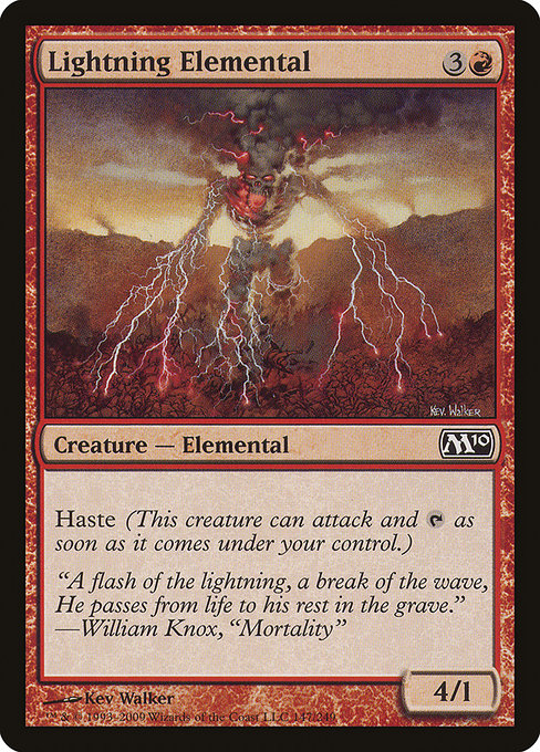 (英)【Foil】稲妻の精霊 / Lightning Elemental【M10】 No.147