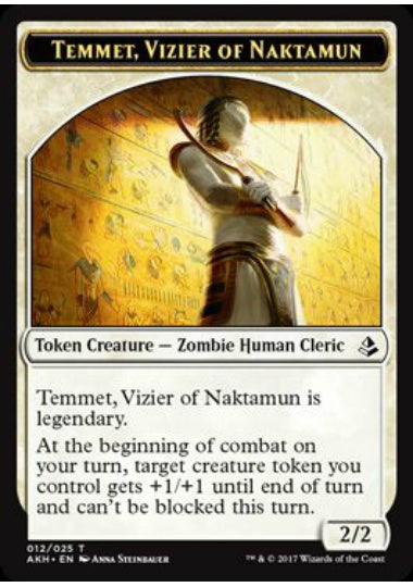 (英)ナクタムンの侍臣、テムメトトークン / Temmet, Vizier of Naktamun Token【AKH-TOKEN】 No.012
