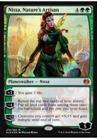 (英)【Foil】自然の職工、ニッサ / Nissa, Nature's Artisan【KLD】プレインズウォーカーデッキ収録 No.270