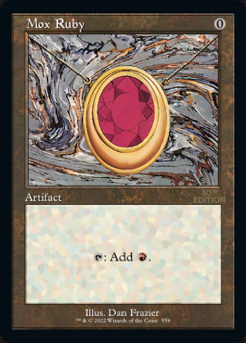 (英)Mox Ruby【30A】 旧枠加工カード No.558 ※トーナメントで使用することはできません。