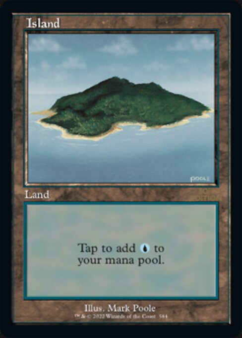 (英)島 / Island【30A】 (Blue) 旧枠加工カード No.584 ※トーナメントで使用することはできません。