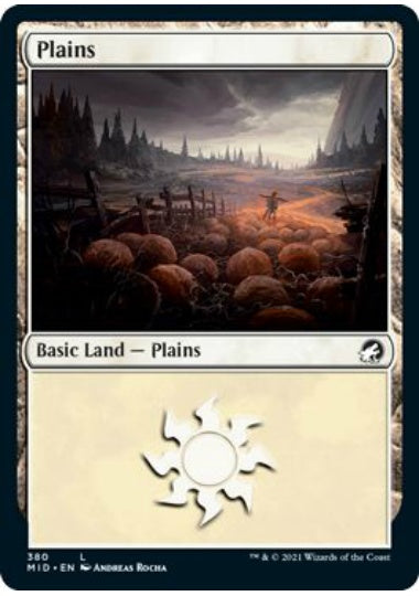 (英)【Foil】平地 / Plains【MID】統率者デッキ収録 No.380