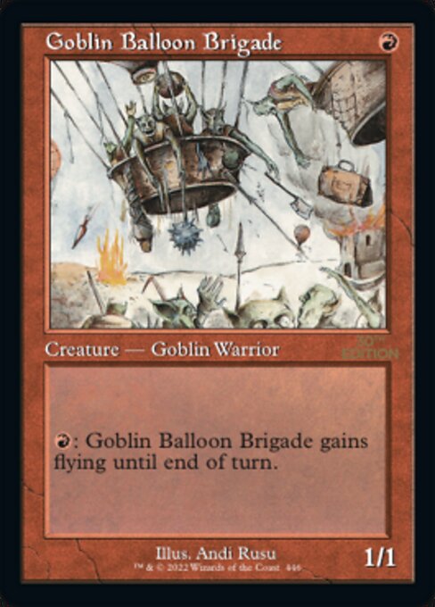(英)ゴブリン気球部隊 / Goblin Balloon Brigade【30A】 旧枠加工カード No.446 ※トーナメントで使用することはできません。