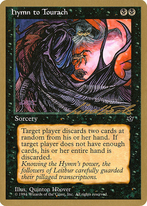 (英)トーラックへの賛歌 / Hymn to Tourach【PTC】 (Quinton Hoover) ProTour NewYork Decks 1996 Leon Linback 金枠 No.094