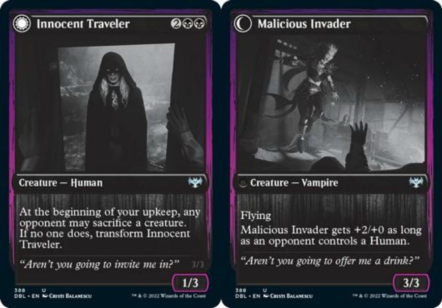 (英)【Foil】無害な旅人 / Innocent Traveler - 害意ある侵入者 / Malicious Invader【DBL】 No.388