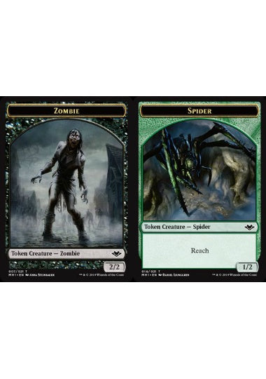 (英)ゾンビトークン / Zombie Token No.007 - 蜘蛛トークン / Spider Token【MH1-TOKEN】 No.014