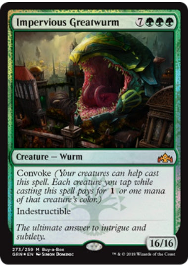 (英)【Foil】動じない大ワーム / Impervious Greatwurm【PRM】Box購入プロモ No.063