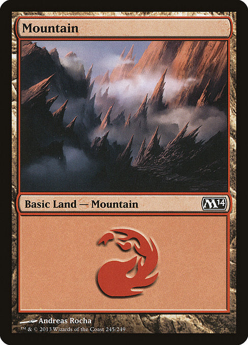 (英)【Foil】山 / Mountain【M14】 No.245