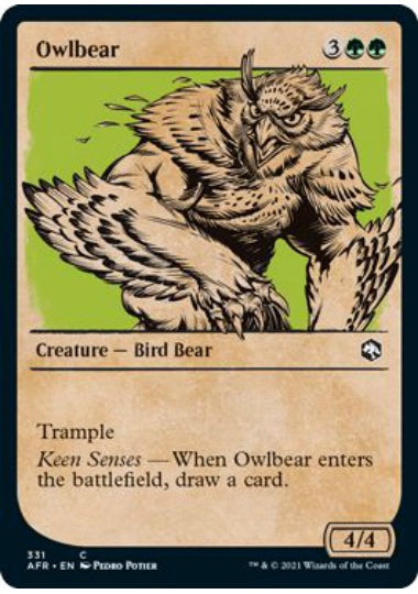 (英)【Foil】アウルベア / Owlbear ★ショーケース枠★(ルールブック・カード) 【AFR】 No.331