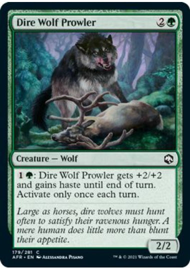 (英)【Foil】うろつくダイア・ウルフ / Dire Wolf Prowler【AFR】 No.179