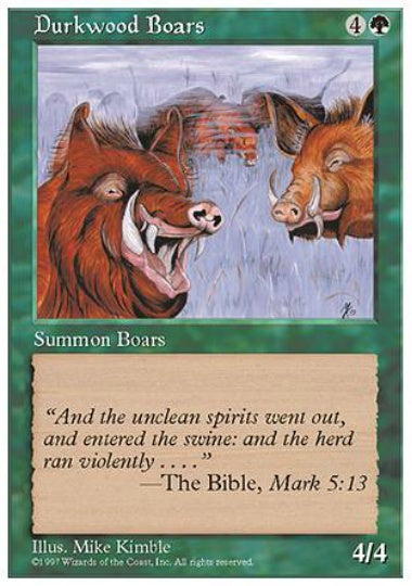 (英)ダークウッドの猪 / Durkwood Boars【5ED】 No.289