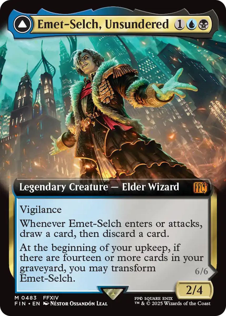 (英)【Foil】オリジナル、アシエン・エメトセルク / Emet-Selch, Unsundered - 最古の魔道士、ハーデス / Hades, Sorcerer of Eld ★拡張枠★ 【FIN】 No.483