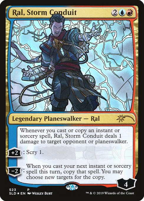 (英)【Foil】嵐の伝導者、ラル / Ral, Storm Conduit【SLD】Stained-Glass Planeswalkers No.523