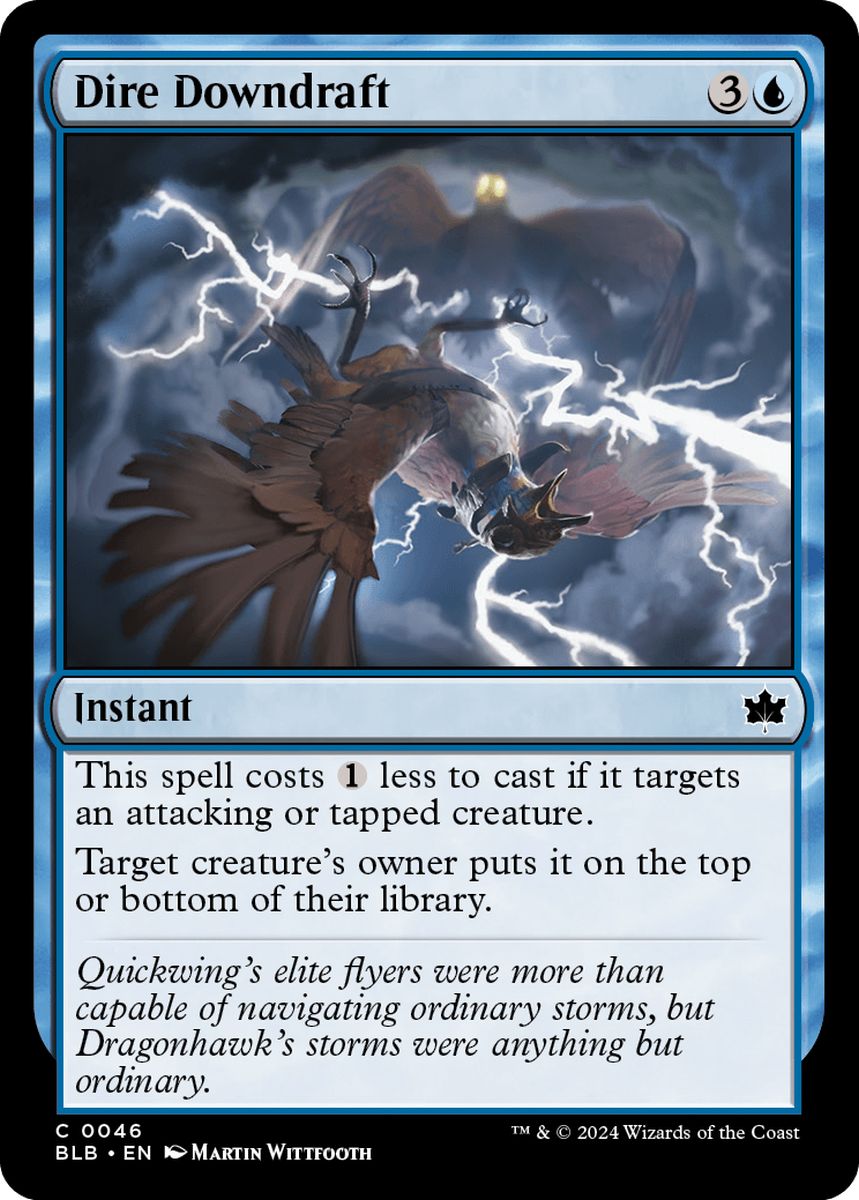 (英)【Foil】不吉な下降気流 / Dire Downdraft【BLB】 No.046