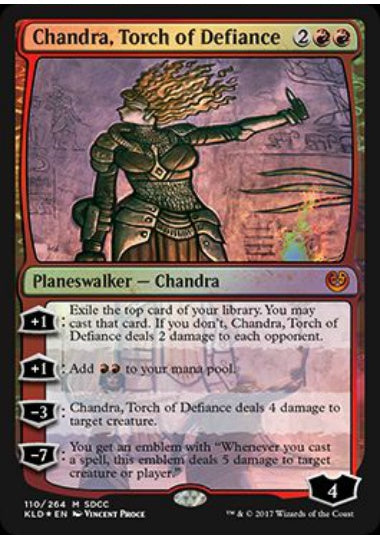 (英)【Foil】反逆の先導者、チャンドラ / Chandra, Torch of Defiance【PRM】SDCC2017プロモ No.070