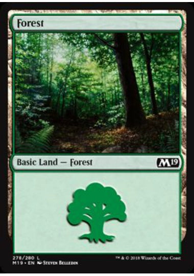 (英)【Foil】森 / Forest【M19】 No.278