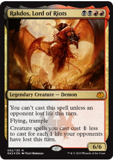 (英)【Foil】暴動の長、ラクドス / Rakdos, Lord of Riots【GK2】絵違いFoil No.052