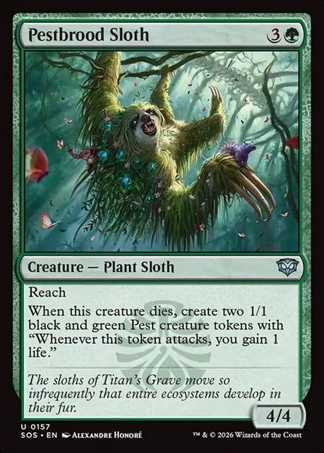 (英)【Foil】害獣育てのナマケモノ / Pestbrood Sloth【SOS】 No.157