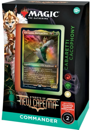 (英)ニューカペナの街角 統率者デッキ「舞台座一家の喧騒」 / Streets of New Capenna Commander Deck "Cabaretti Cacophony"【BOX】 ※発送方法は「ゆうパック」を選択してください。